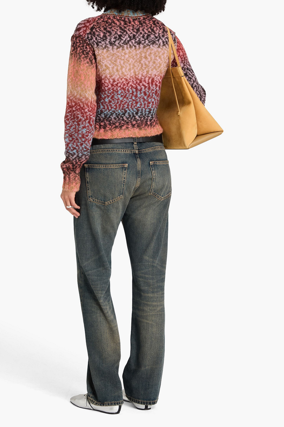  Acne Studios - Cropped Pullover Aus Gebürstetem Strick - Bunt - Xxs 
