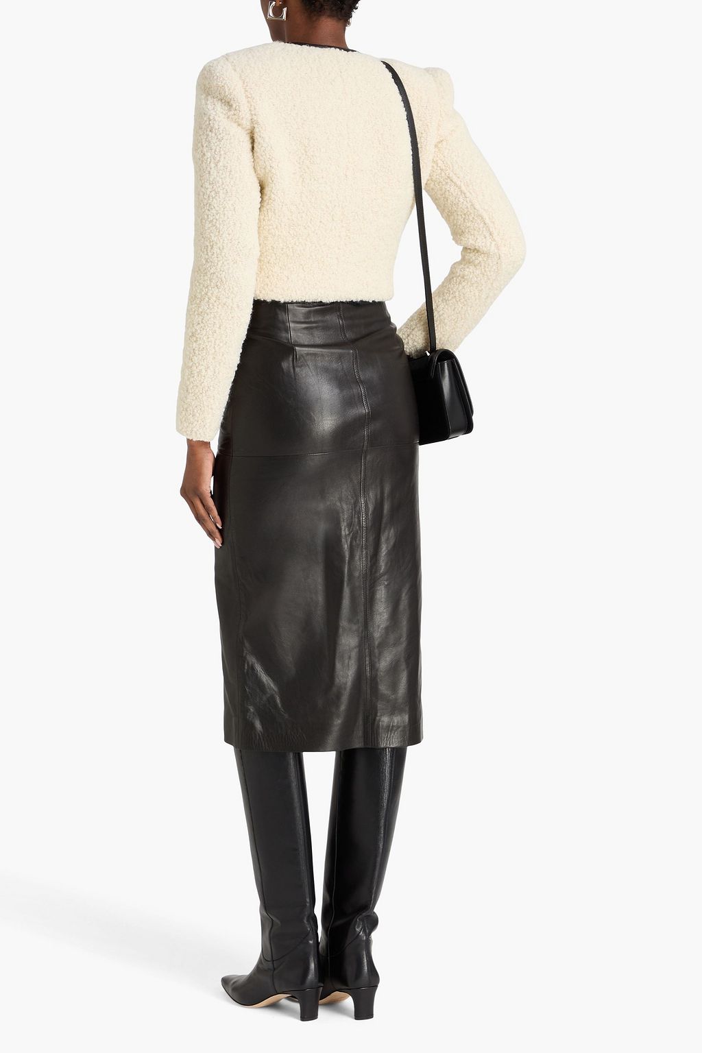ISABEL MARANT Leather midi skirt