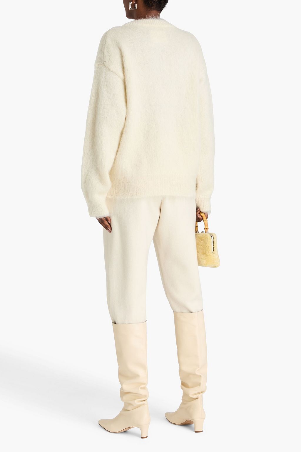 JIL SANDER+ Appliquéd mohair-blend sweater