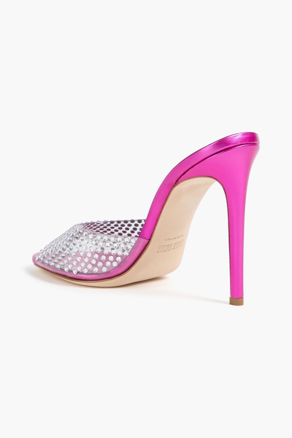 PARIS TEXAS Crystal-embellished PVC mules