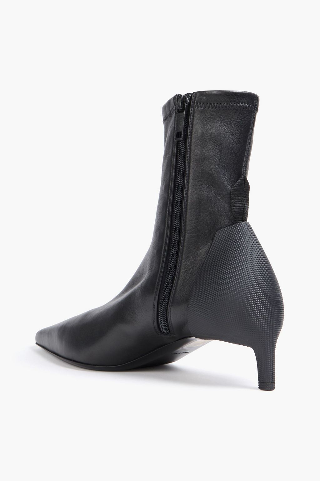 COURRÈGES Ankle Boots aus Leder und Scuba