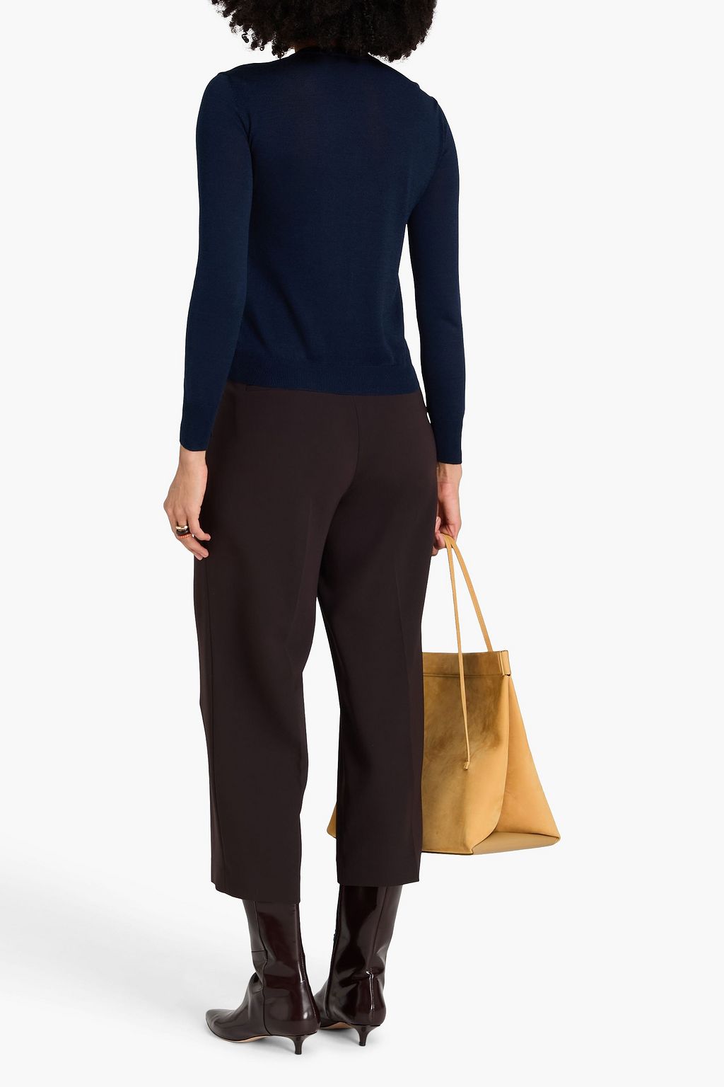 ETRO Printed twill-paneled cotton-blend cardigan