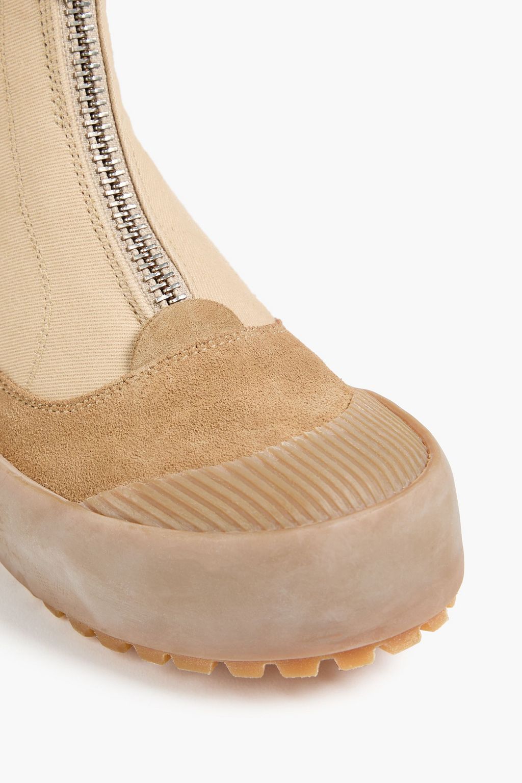 JW ANDERSON بوت بطول الكاحل من جلد السويد والغبردين