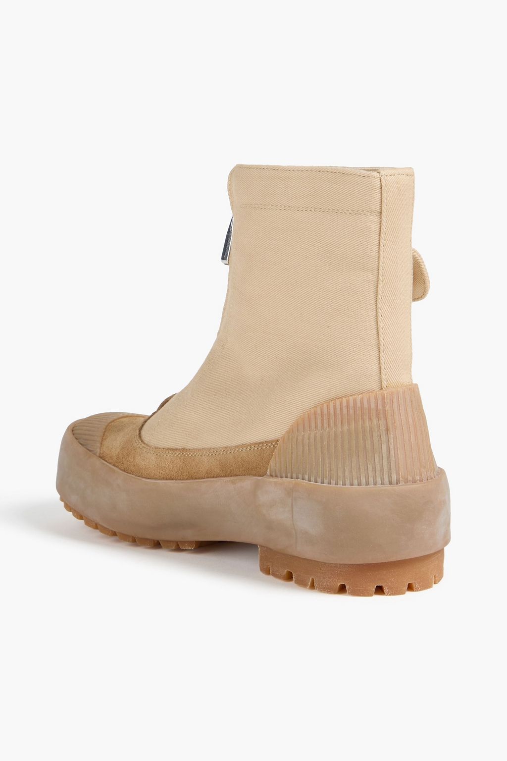 JW ANDERSON بوت بطول الكاحل من جلد السويد والغبردين