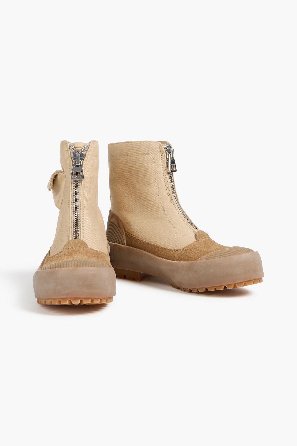 JW ANDERSON بوت بطول الكاحل من جلد السويد والغبردين