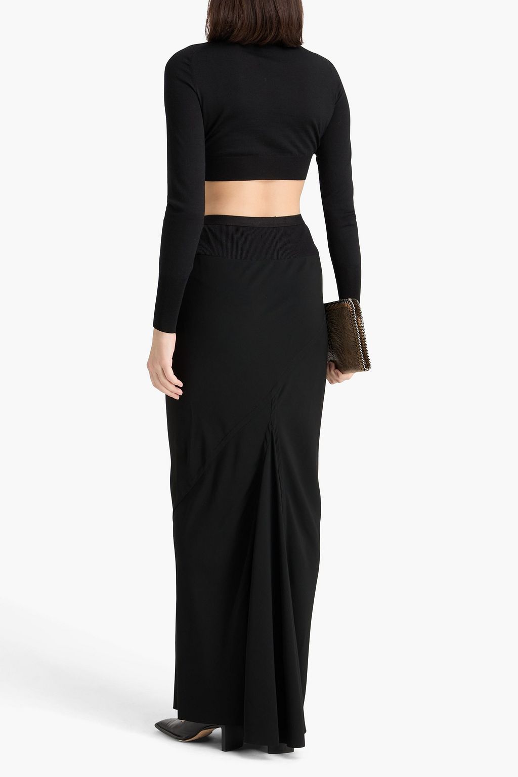 RICK OWENS تنورة طويلة "كودا" من الكريب