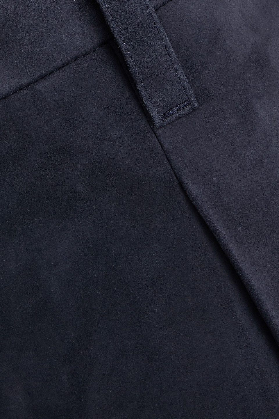 Brunello Cucinelli Suede Tapered Pants In Blue