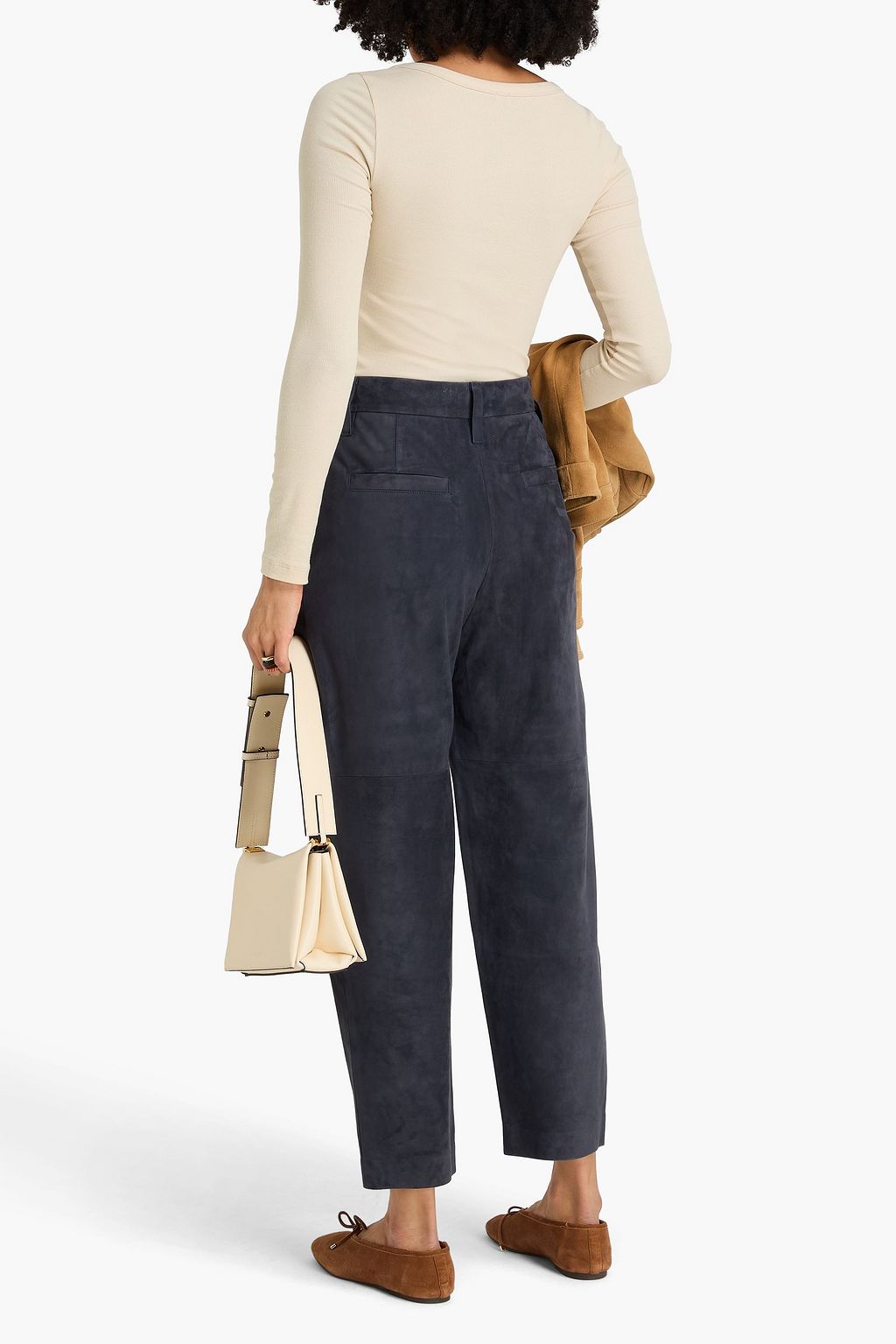BRUNELLO CUCINELLI Suede tapered pants