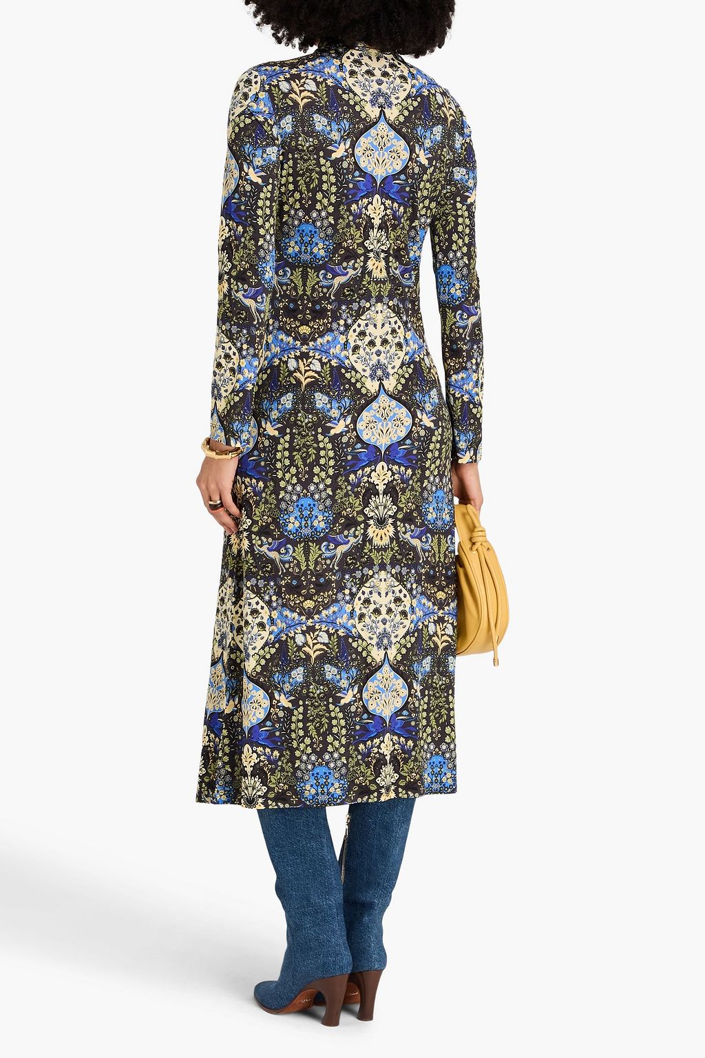 ETRO Printed jersey midi shirt dress