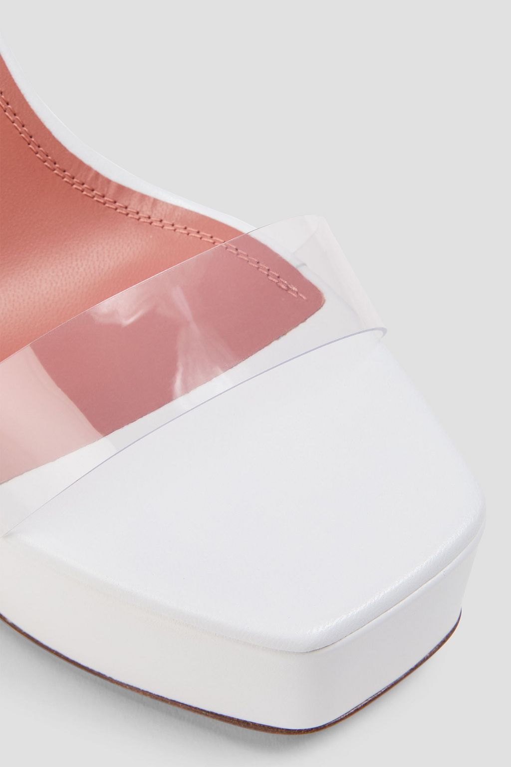 AMINA MUADDI Sita leather and PVC platform sandals