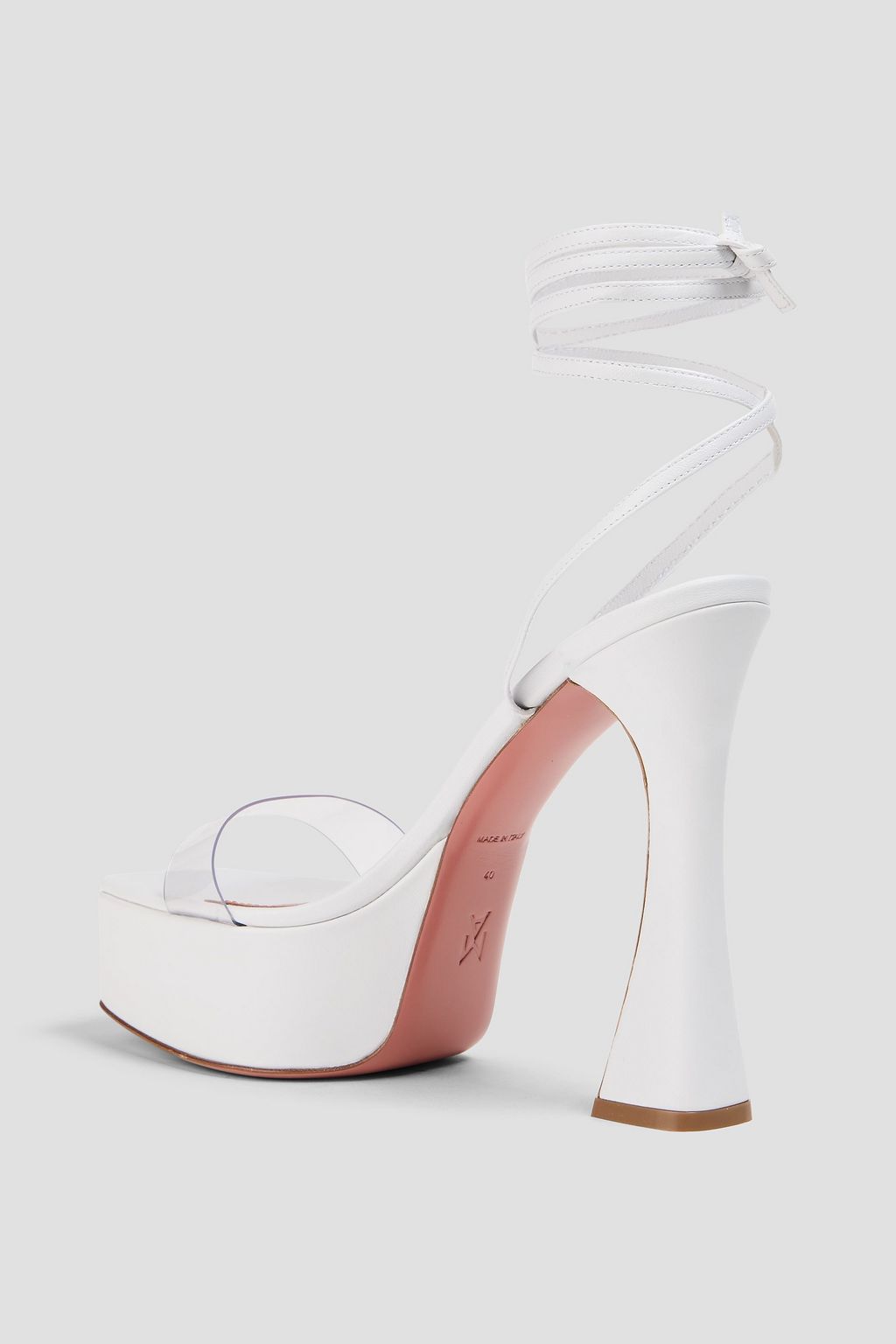 AMINA MUADDI Sita leather and PVC platform sandals