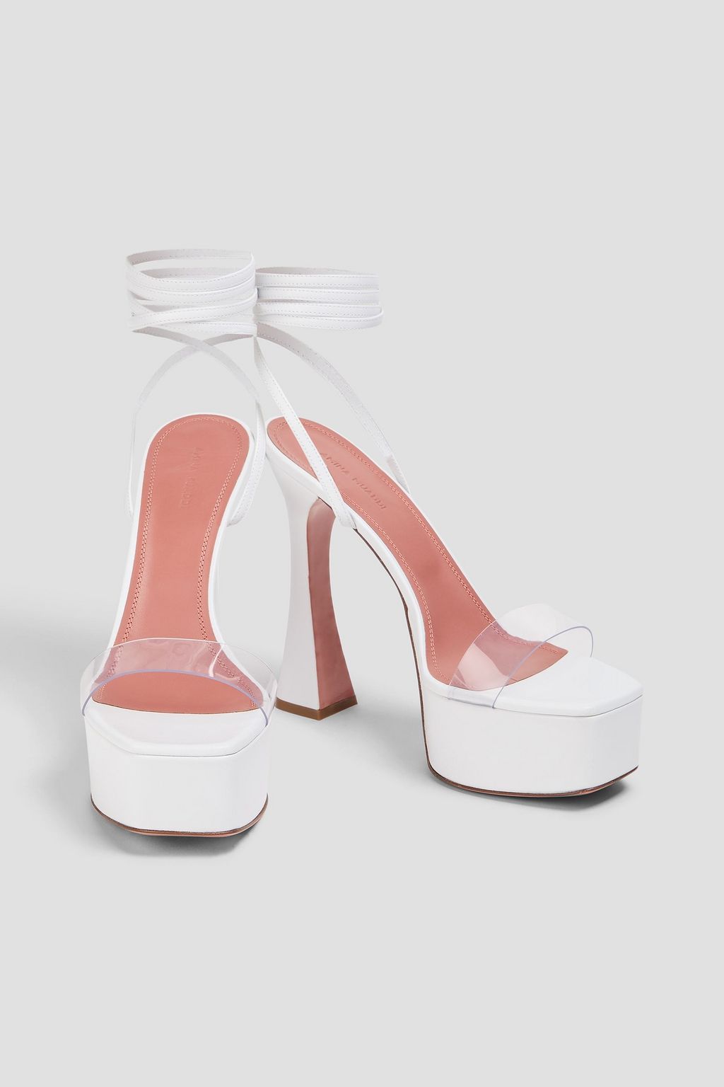 AMINA MUADDI Sita leather and PVC platform sandals