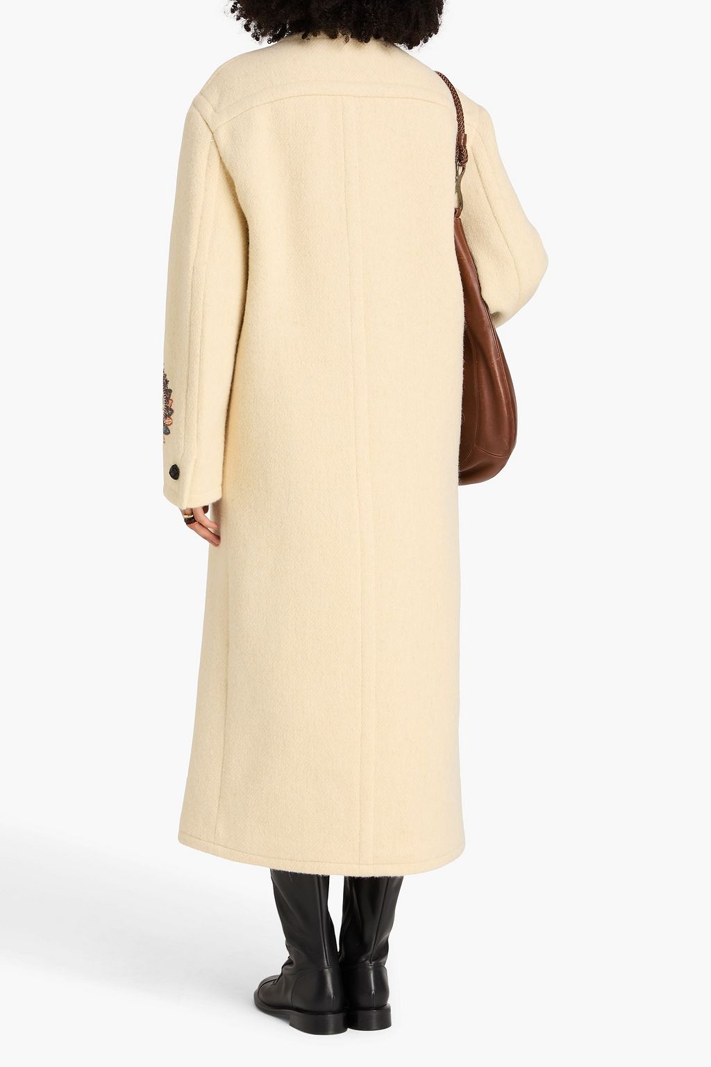 ETRO ウール混ツイル ダブルブレストコート