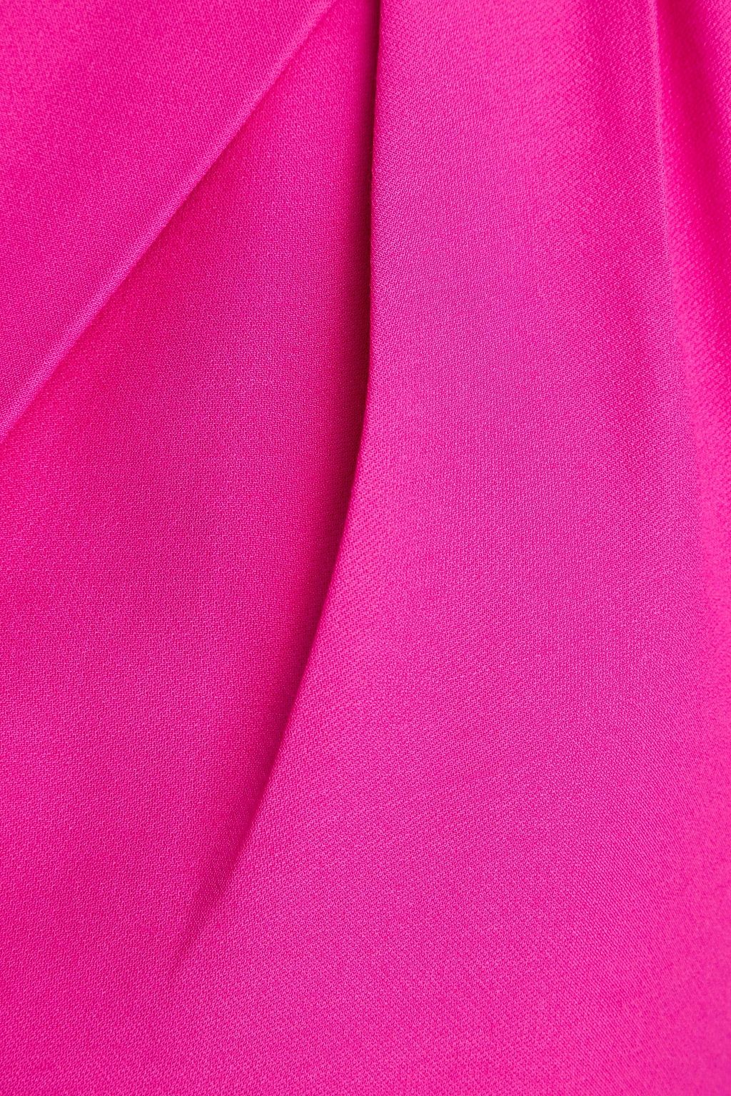 ROLAND MOURET فستان متوسط الطول من الكريب المصنوع من مزيج الحرير والصوف بتصميم منسدل