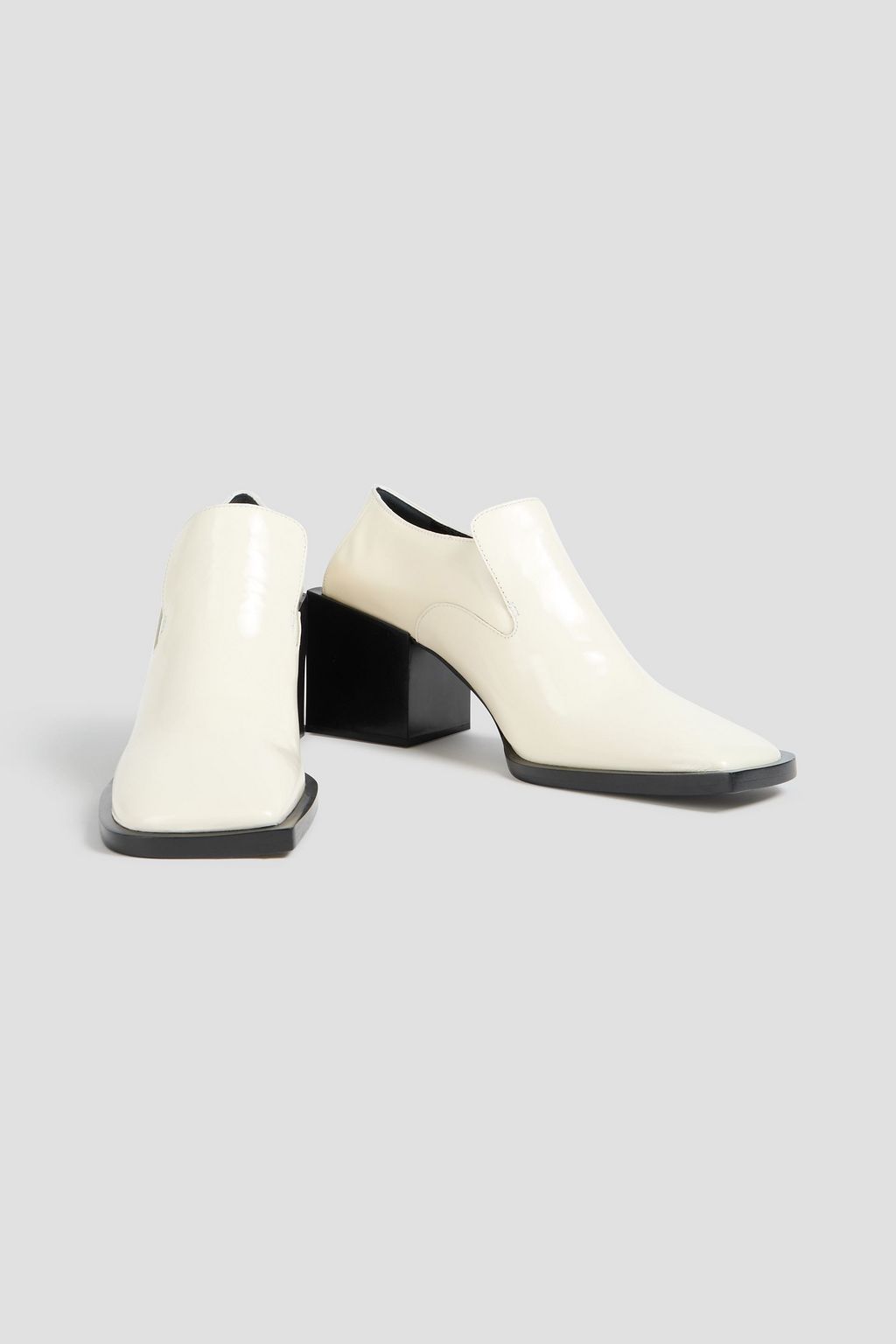 JIL SANDER Glossed-leather loafers