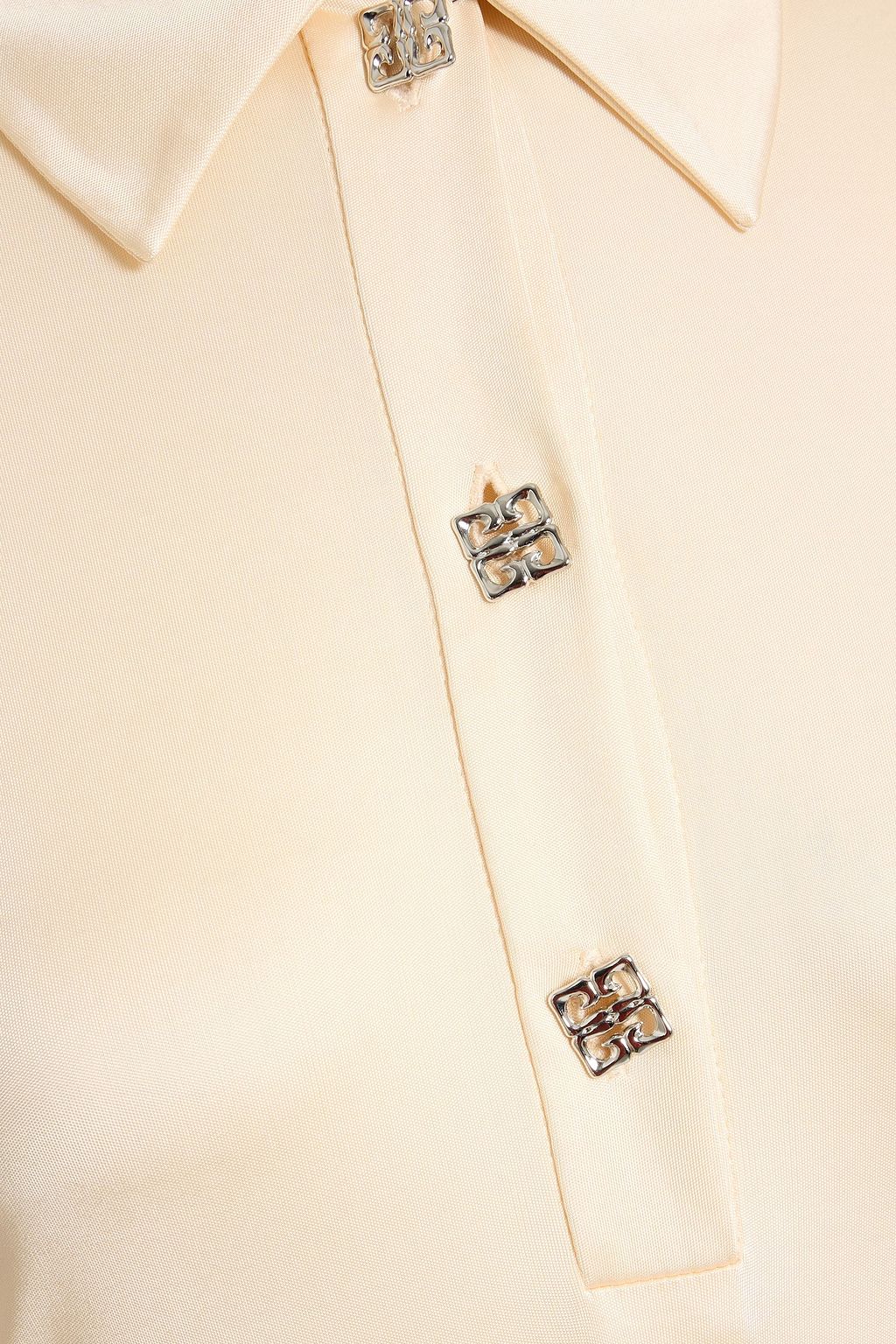 GIVENCHY Belted satin maxi shirt dress