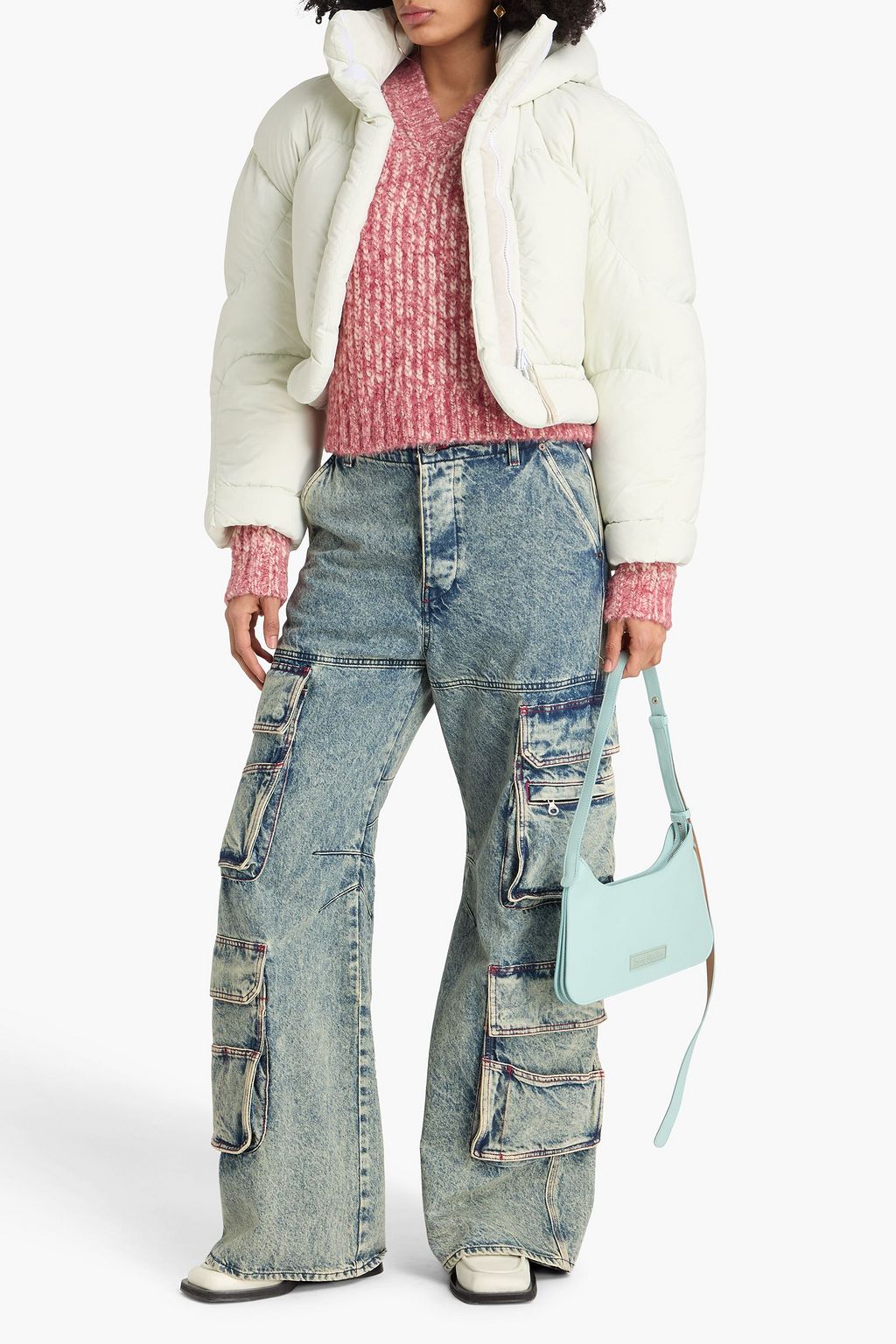 ACNE STUDIOS Quilted shell hooded down jacket