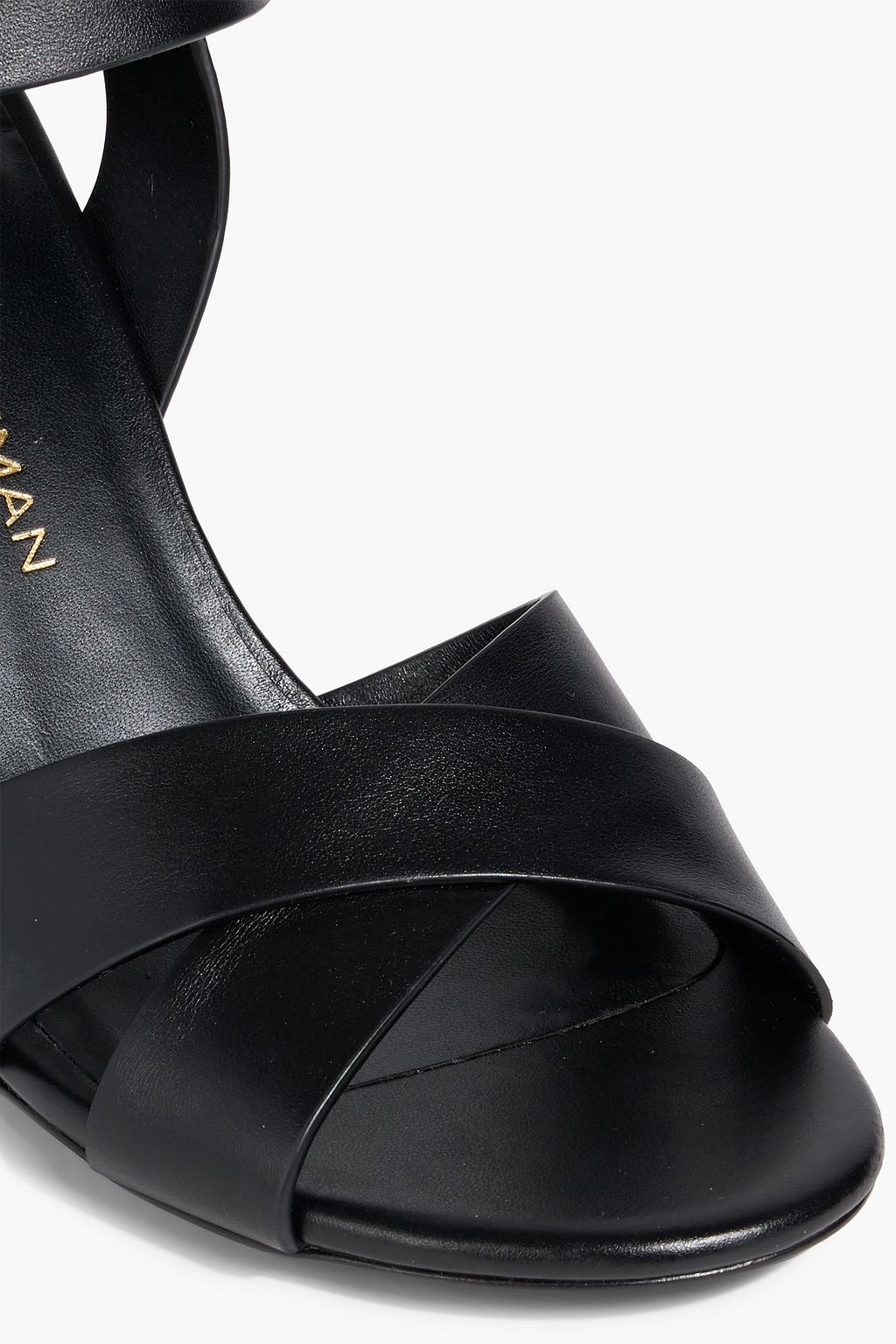 STUART WEITZMAN Benni Block 75 leather sandals