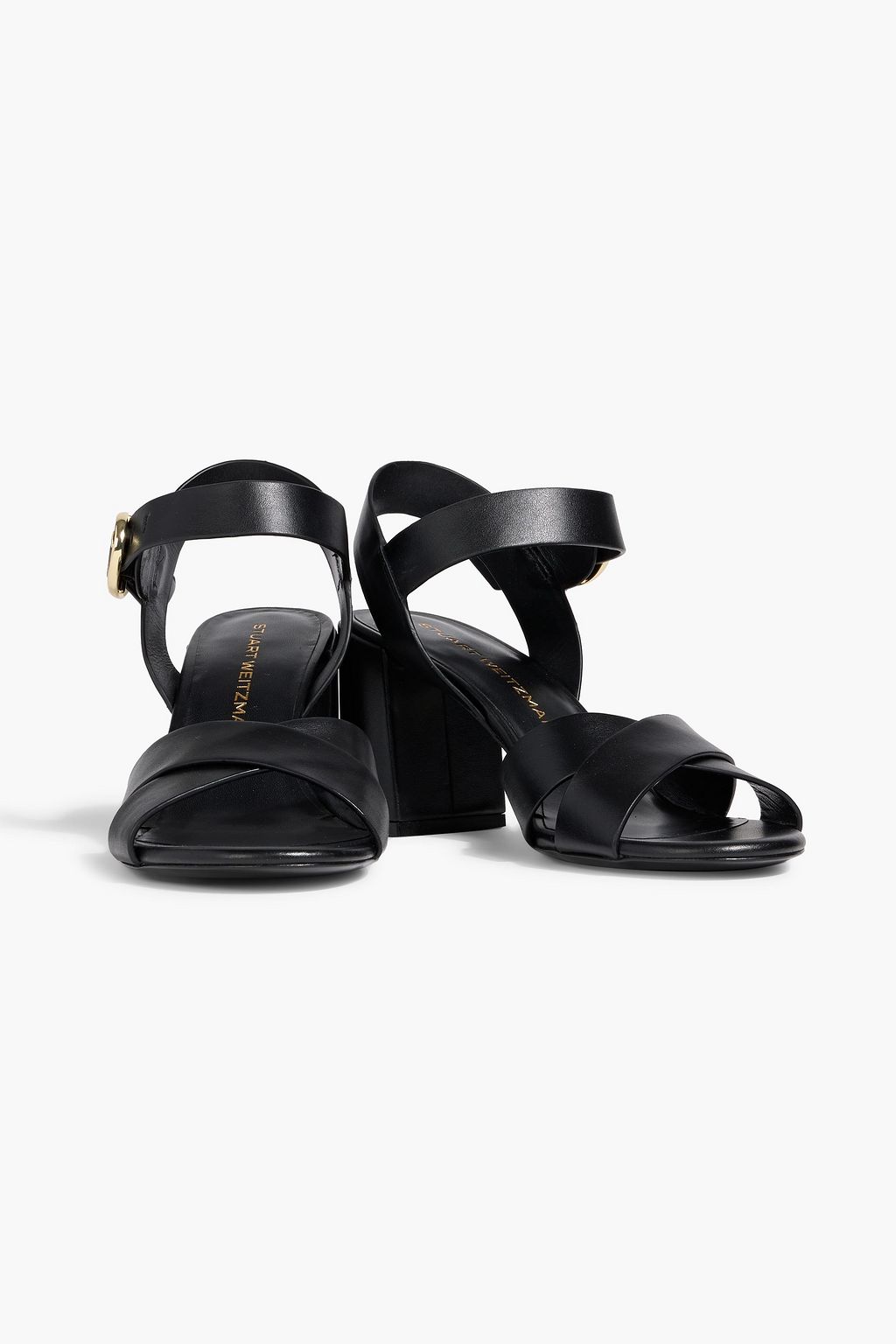 STUART WEITZMAN Benni Block 75 leather sandals