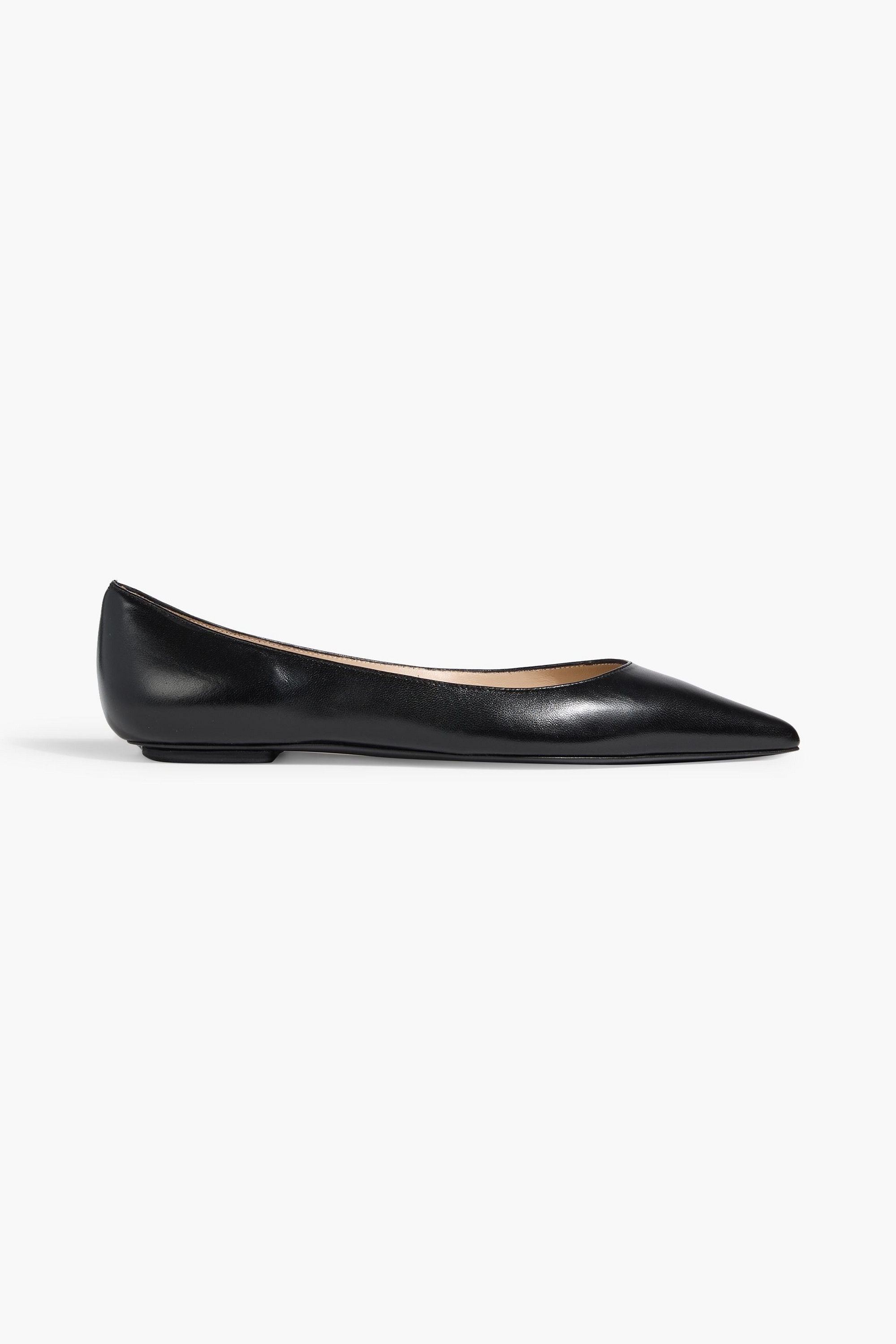 Stuart Weitzman Emilia leather point-toe flats