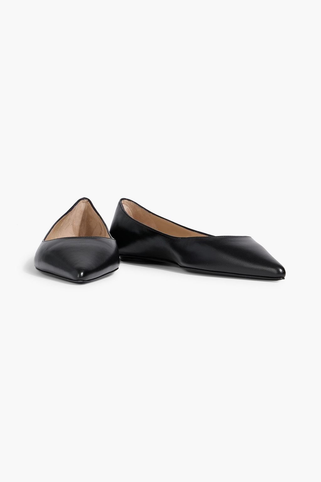 STUART WEITZMAN Emilia leather point-toe flats