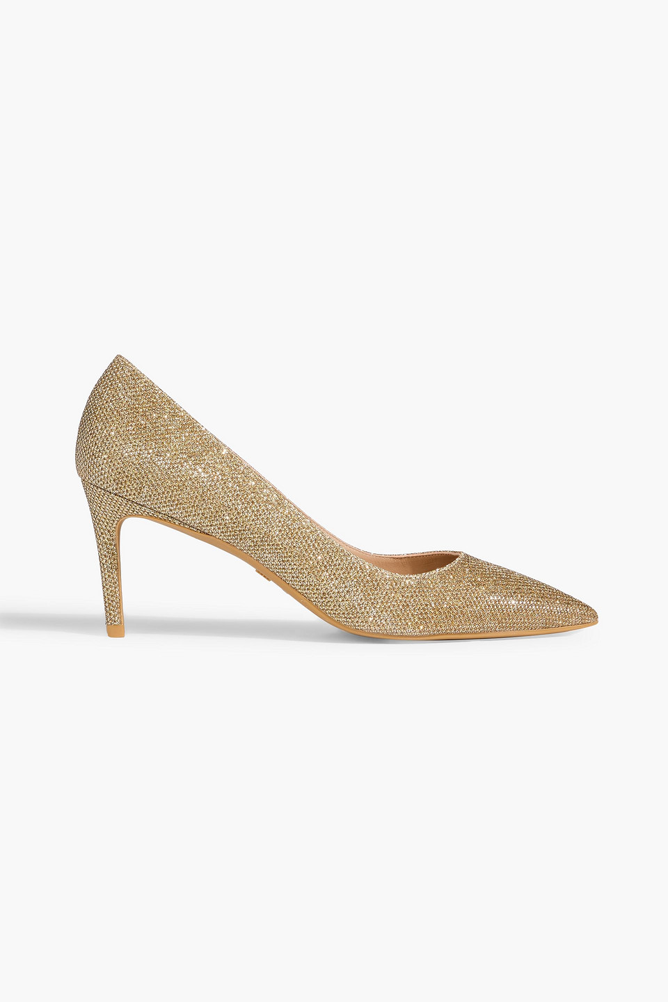 Stuart Weitzman Linsi 75 Lamé Pumps In Gold