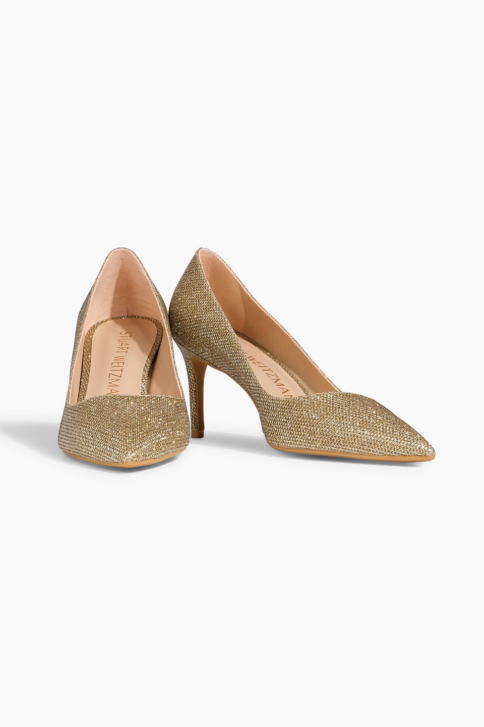  Stuart Weitzman - Pumps „linsi 75“ Aus Lamé - Metallic - Us 9 