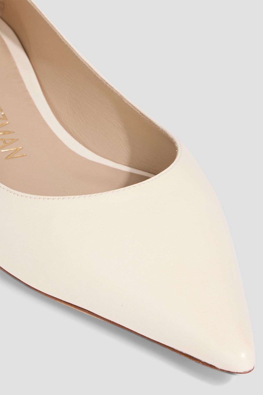 STUART WEITZMAN Emilia leather point-toe flats