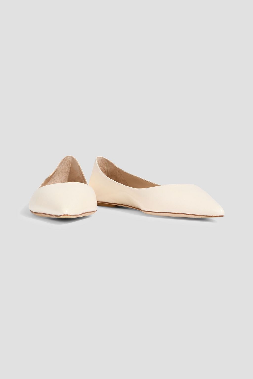 STUART WEITZMAN Emilia leather point-toe flats