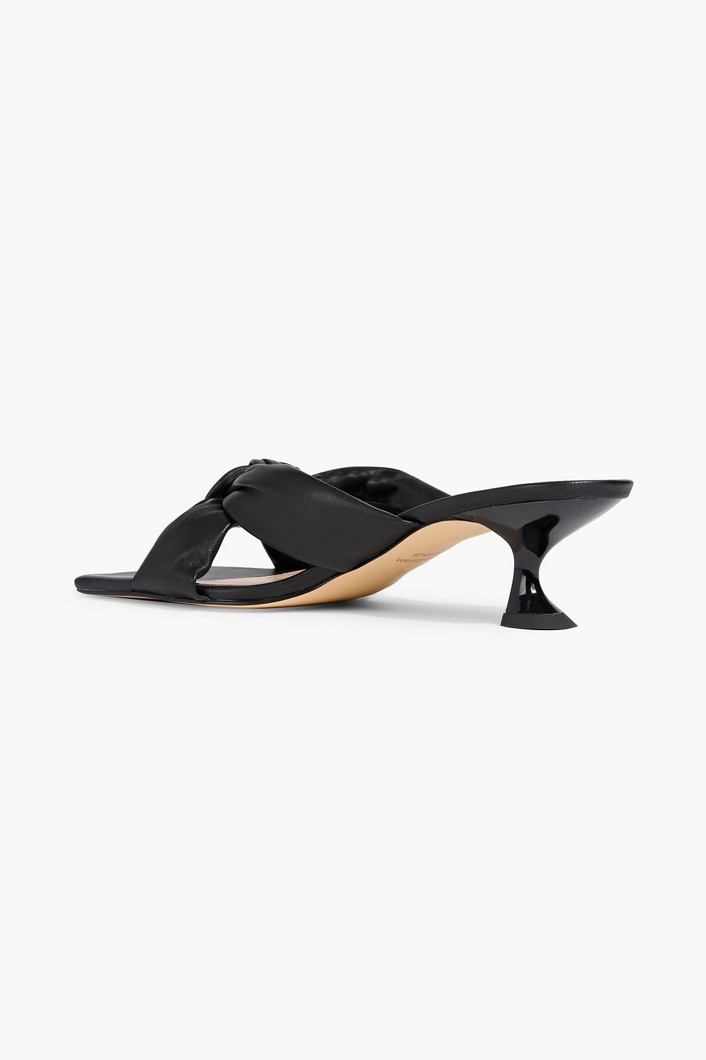 STUART WEITZMAN Playa 50 knotted padded leather mules