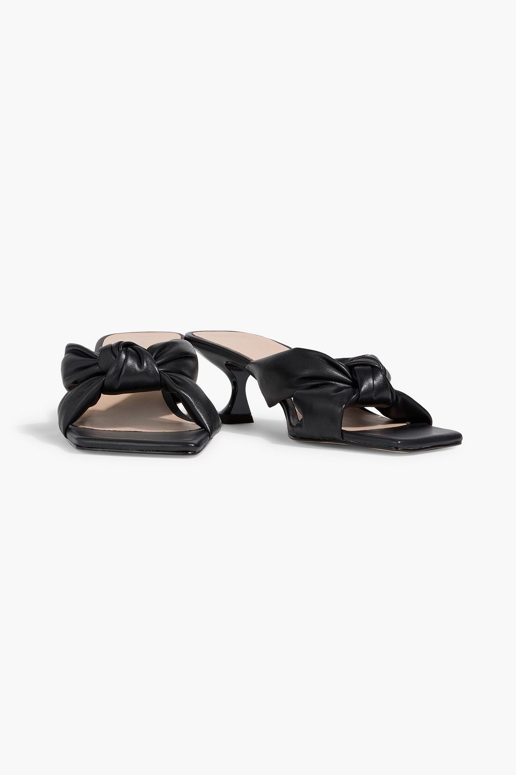 STUART WEITZMAN Playa 50 knotted padded leather mules