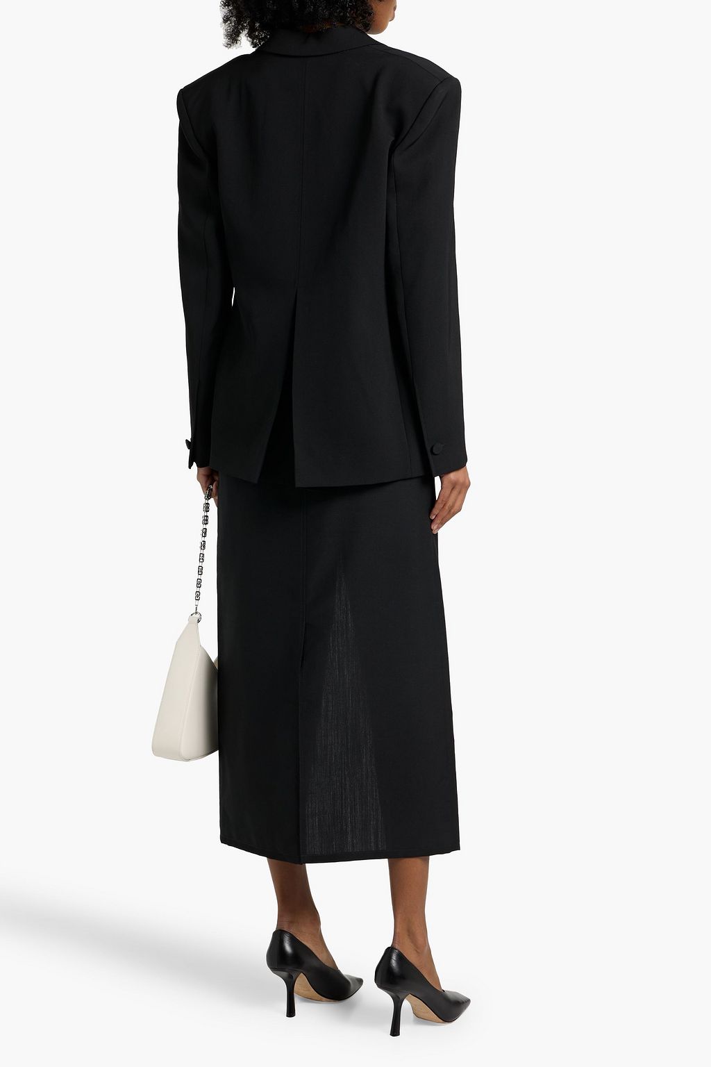 GIVENCHY Button-detailed pleated wool-twill blazer