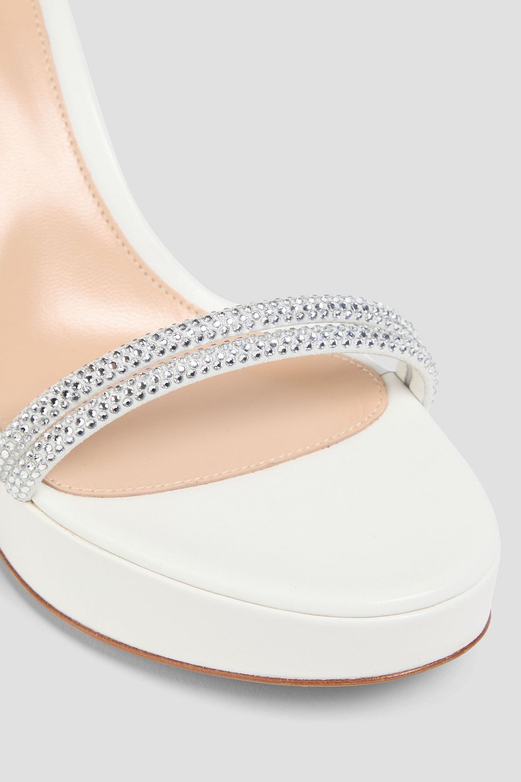 GIANVITO ROSSI Crystal-embellished suede platform sandals