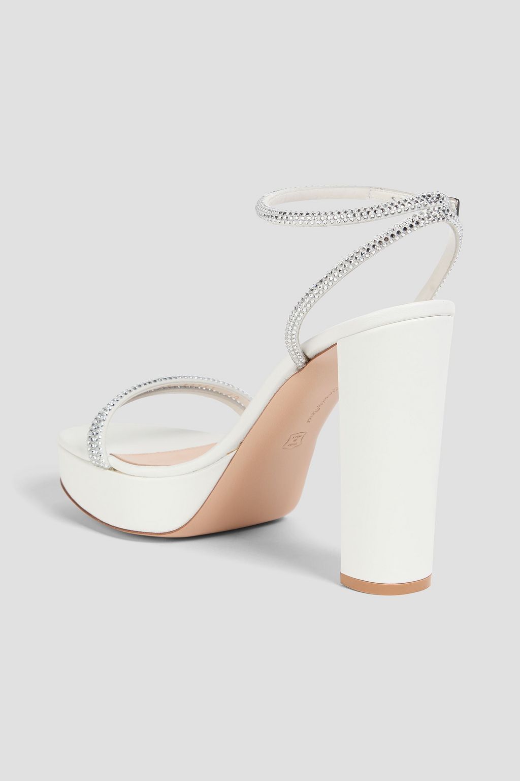 GIANVITO ROSSI Crystal-embellished suede platform sandals