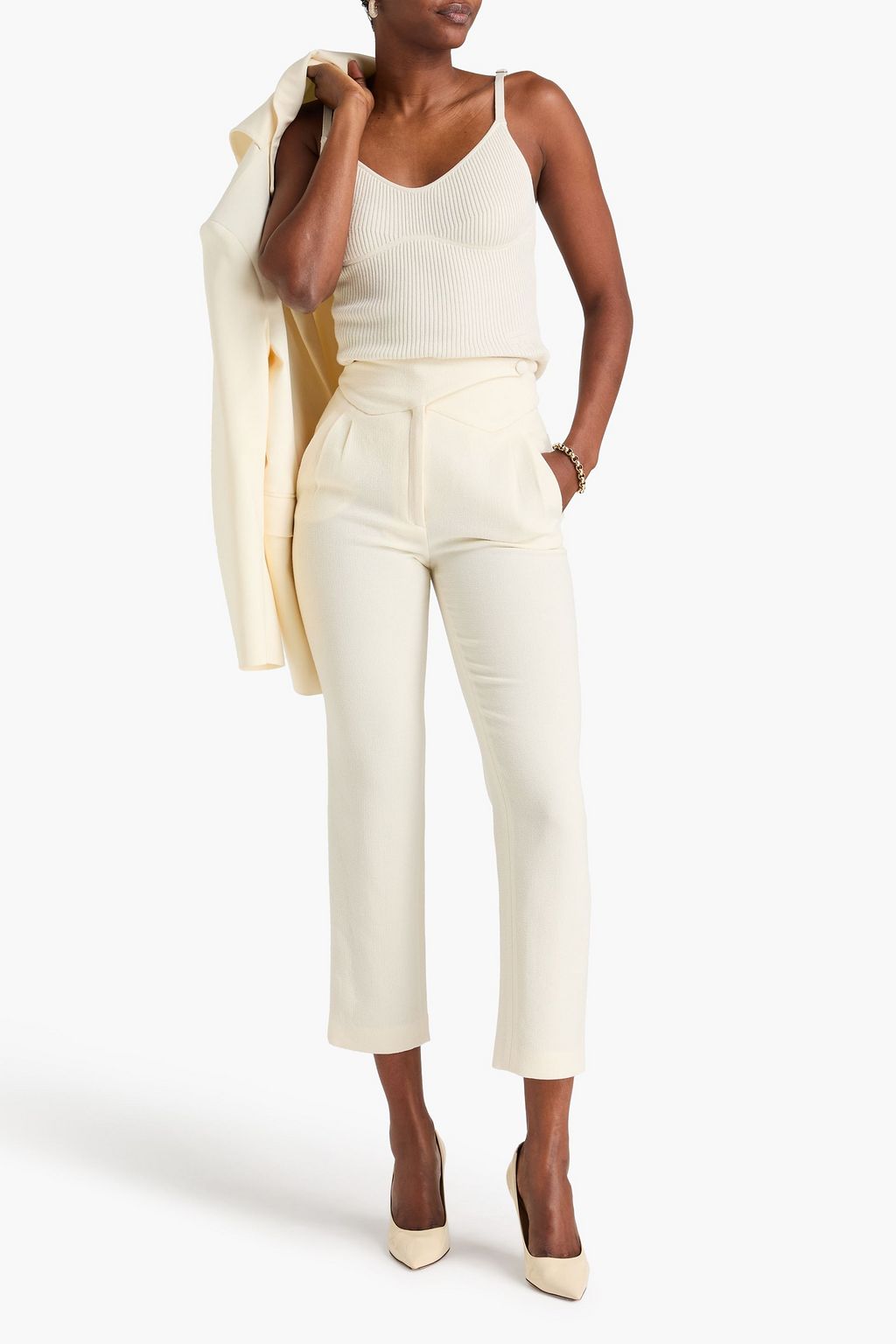 BLAZÉ MILANO Wool-crepe tapered pants