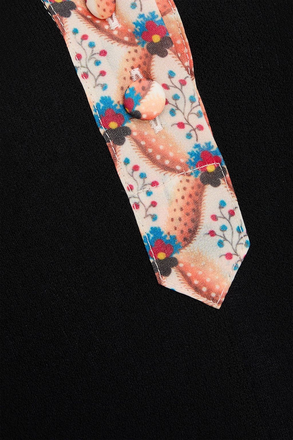 ETRO Printed satin-trimmed jersey midi shirt dress