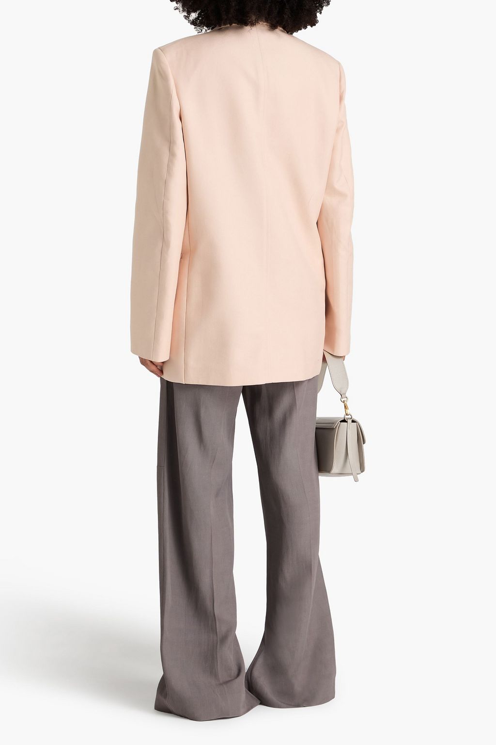 JIL SANDER Double-breasted cotton-twill blazer