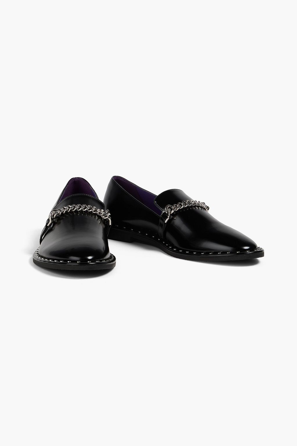 STELLA MCCARTNEY Falabella chain-embellished loafers
