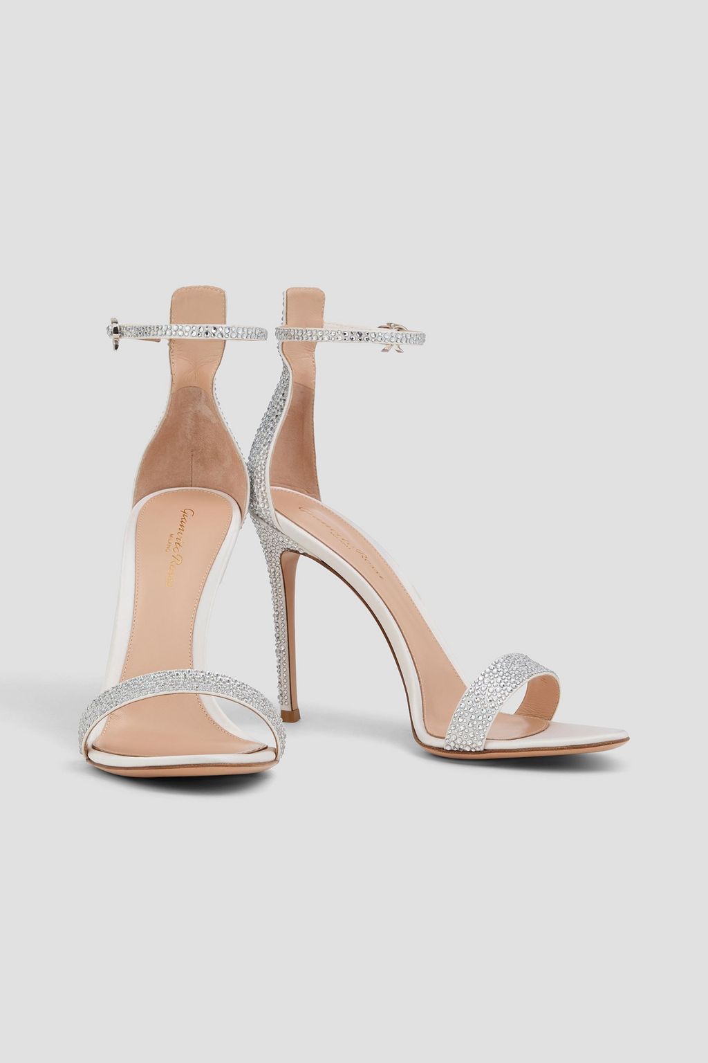 GIANVITO ROSSI Glam crystal-embellished satin sandals