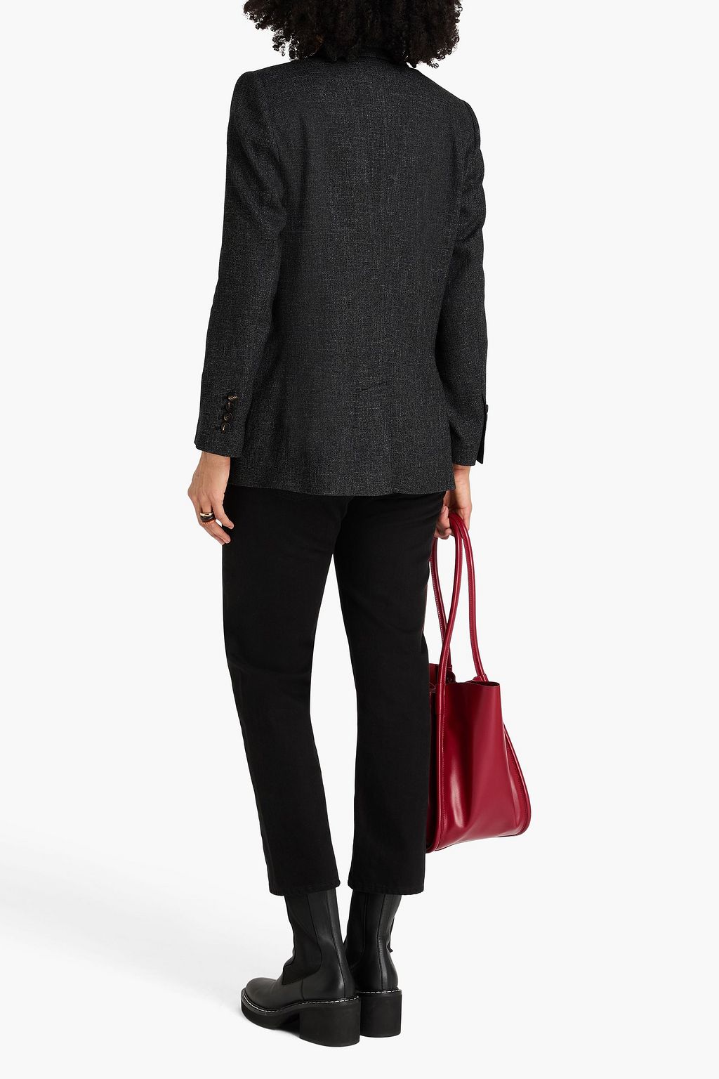 BRUNELLO CUCINELLI Double-breasted tweed blazer