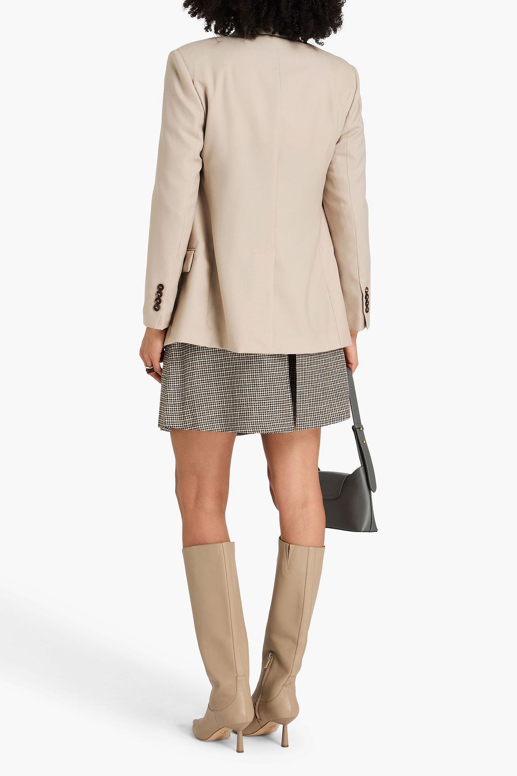 BRUNELLO CUCINELLI Doppelreihiger Blazer aus Grain de Poudre aus Wolle