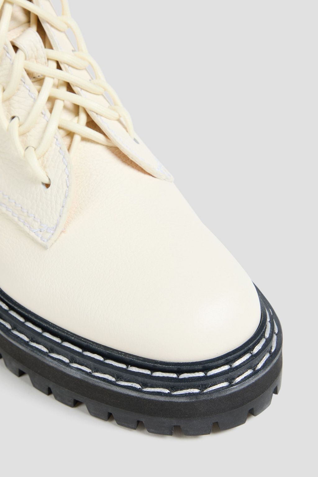 PROENZA SCHOULER Pebbled-leather combat boots