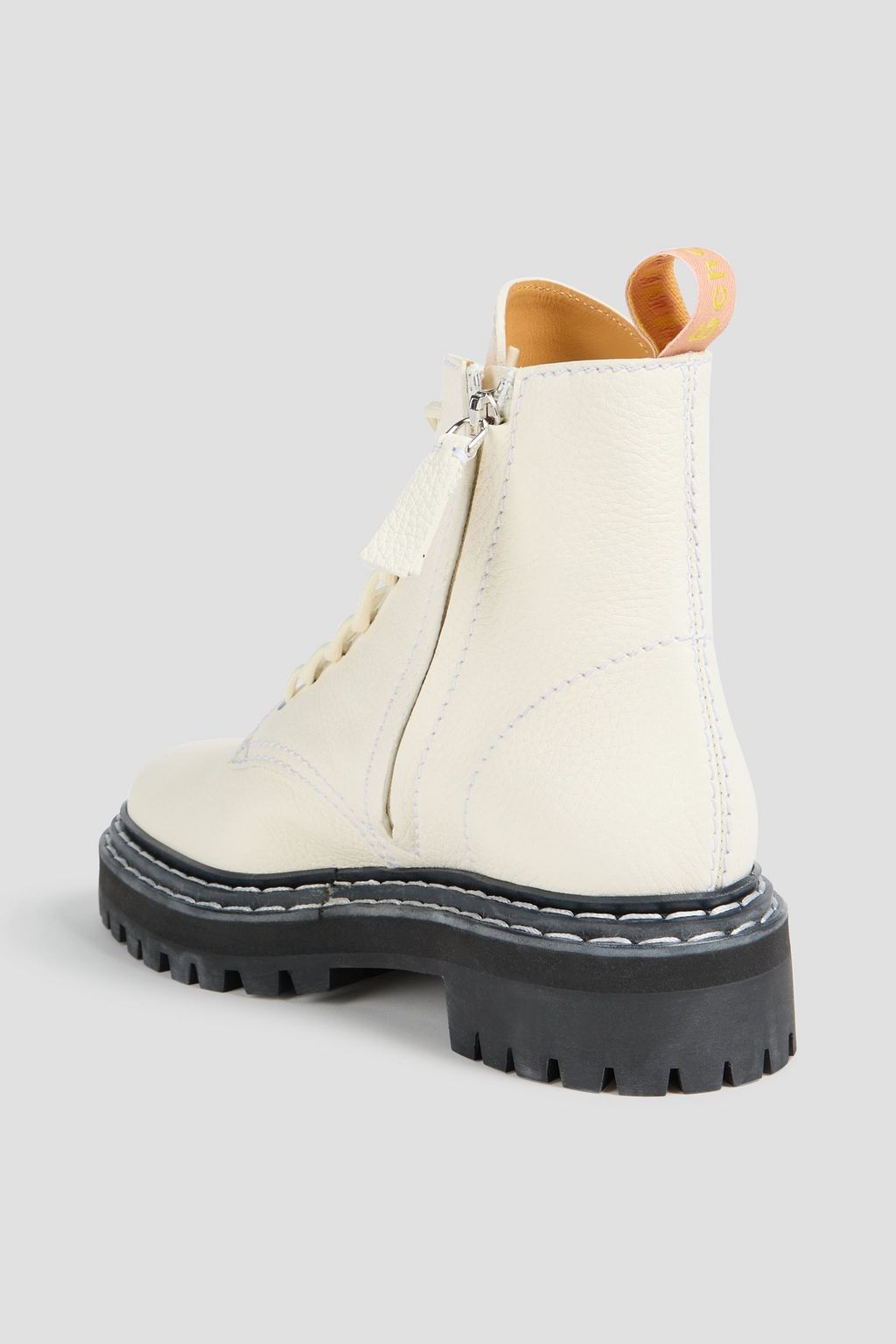 PROENZA SCHOULER Pebbled-leather combat boots