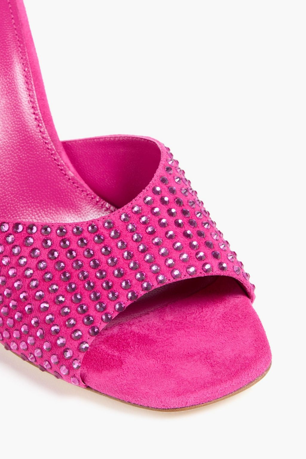 PARIS TEXAS Holly Anja crystal-embellished suede mules