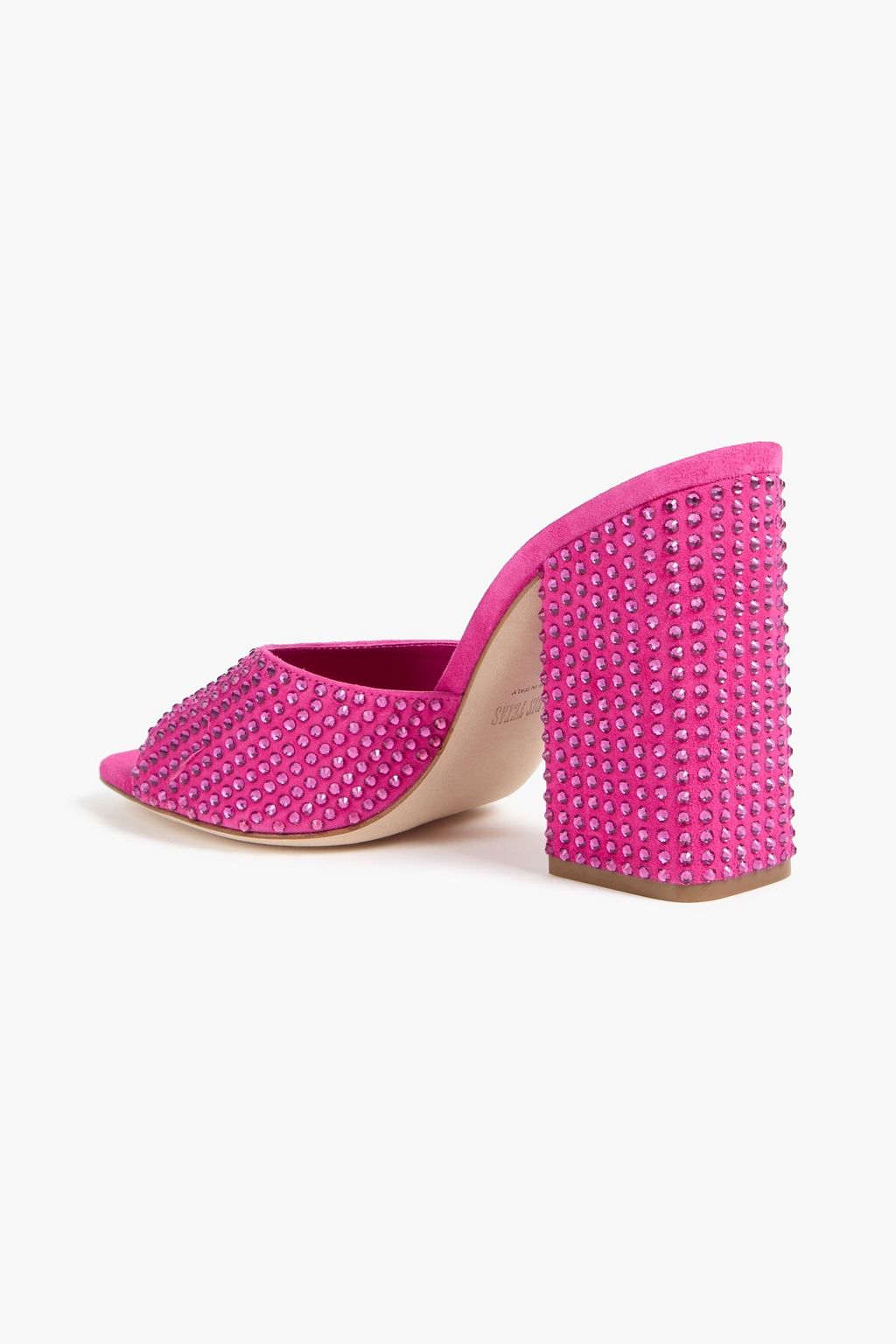 PARIS TEXAS Holly Anja crystal-embellished suede mules