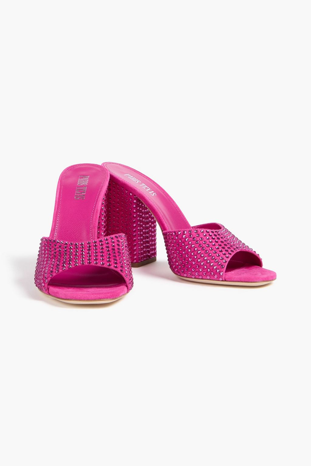 PARIS TEXAS Holly Anja crystal-embellished suede mules