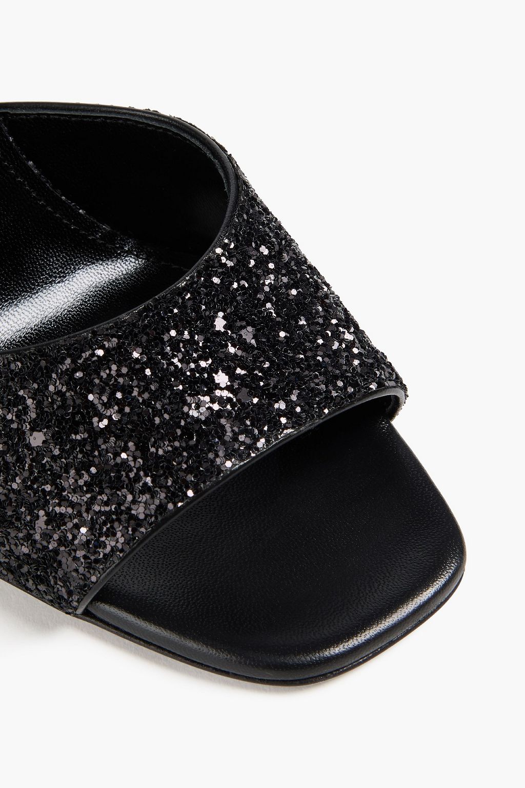 THE ATTICO Luz glittered leather mules