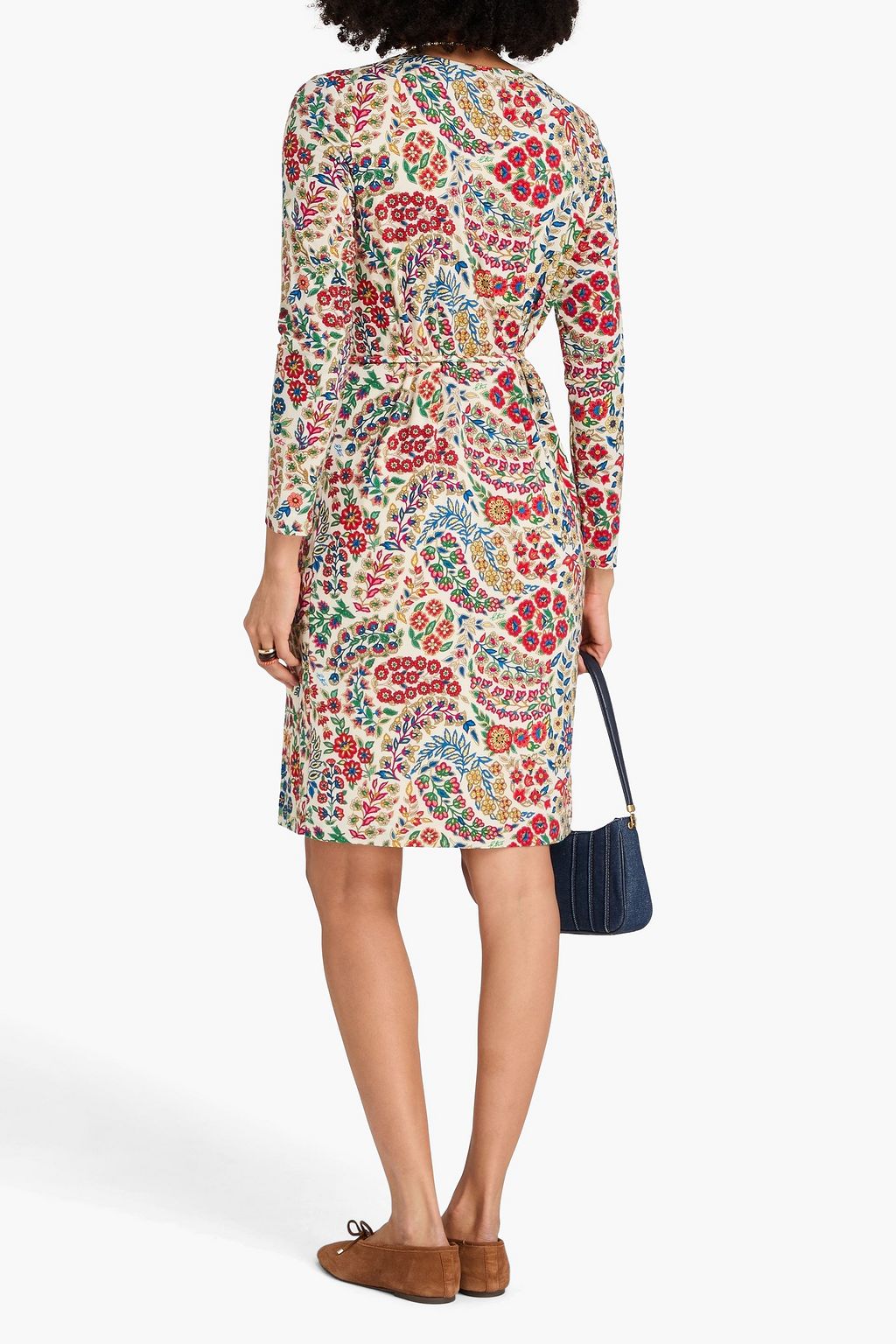 ETRO Floral-print stretch wool-blend jersey dress