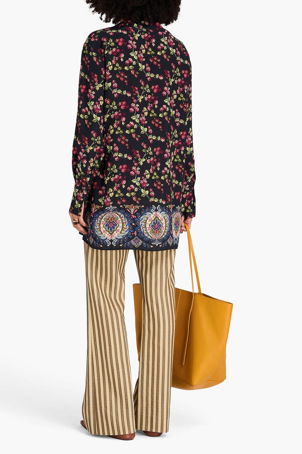 ETRO Bedrucktes Hemd aus Crêpe de Chine aus Seide