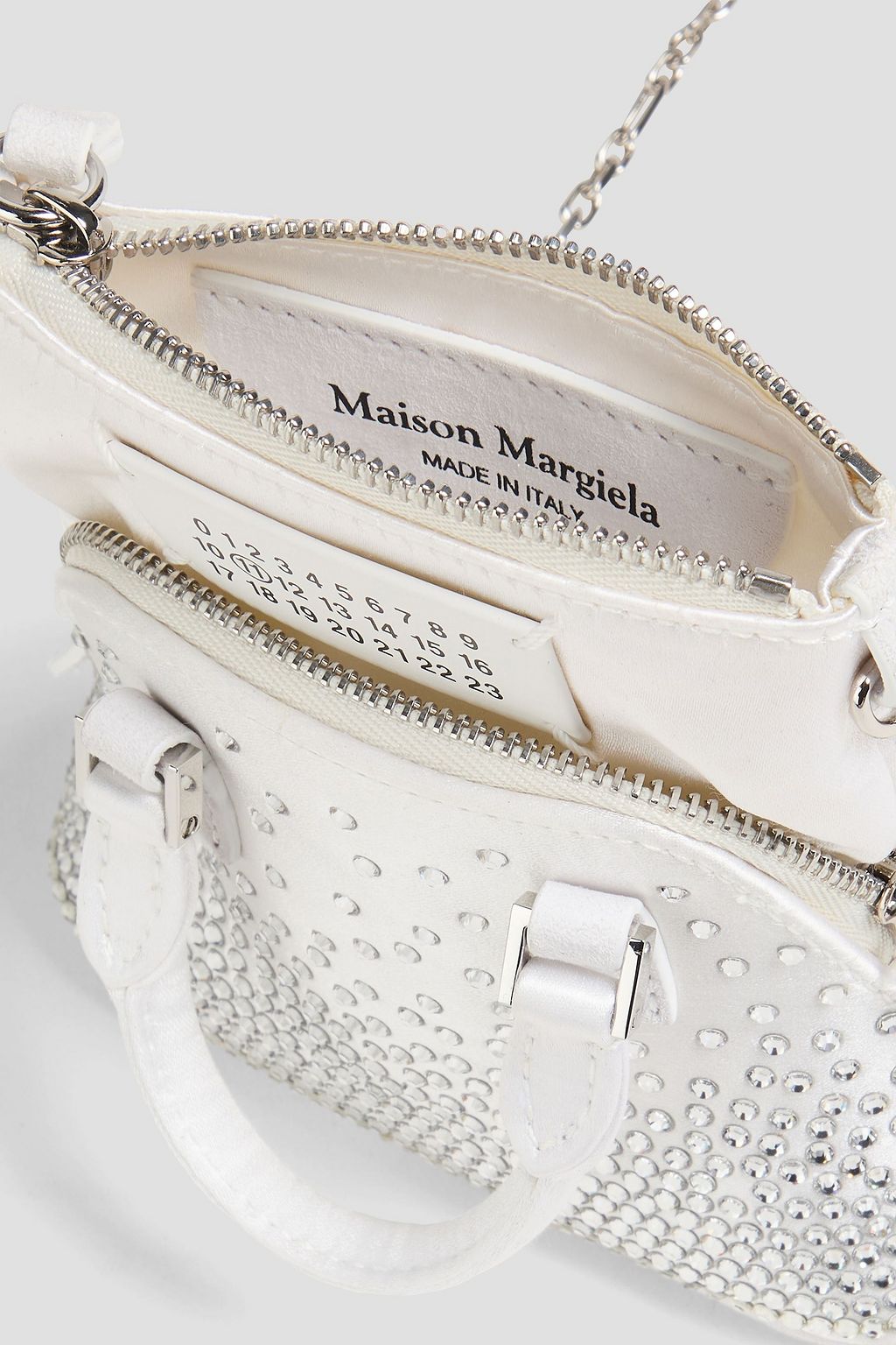 MAISON MARGIELA 5AC Cinema Inferno Baby crystal-embellished satin shoulder bag